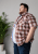 Kam Jeans 6368 Checked Short Sleeve Shirt Red - Särgid - Meeste suured särgid 2XL – 8XL
