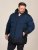 D555 Hank Ripstop Contrast Panelled Padded Hooded Jacket Tumesinine - Jakid ja joped - Joped, suured suurused: 2XL – 12XL