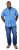 D555 EMANUEL Short Sleeve Turq & Blue Shirt - Särgid - Meeste suured särgid 2XL – 8XL