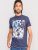 D555 Warner Guitar Printed T-Shirt Navy - T-särgid - Suured T-särgid 2XL – 14XL