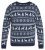 North Latitude 63144 Fjell Reindeer Knit Tumesinine - Sviitrid ja dressipluusid - Meeste suured kapuutsiga jakid suurustes 2XL – 14XL