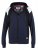 D555 Silverton Contrast Panneled Hoodie Navy - Sviitrid ja dressipluusid - Meeste suured kapuutsiga jakid suurustes 2XL – 14XL
