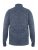 D555 Wilmington Zipper And Button Neck Sweater Blue - Sviitrid ja dressipluusid - Meeste suured kapuutsiga jakid suurustes 2XL – 14XL
