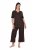 Ulla Popken 806944 Lühikeste varrukatega pidžaama Pruun - Pidžaama/Loungewear - 