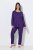 Ulla Popken 812441 Pitsiga pikkade varrukatega pidžaama Kuningassinine - Pidžaama/Loungewear - 