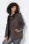 Ulla Popken 812880 Teddy-fliisiga kootud fliisjakk Taupe - Fleece riided - 