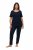Ulla Popken 821244 Täpiline pidžaama Tumesinine - Pidžaama/Loungewear - 