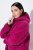 Ulla Popken 823371 Kapuutsi ja tepitud taskutega teddyjope Fuksia - Fleece riided - 