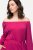 Ulla Popken 827740 3/4 varrukatega jersey-kleit Roosa - Midikleidid - Plusssuuruses midikleidid