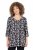Ulla Popken Snowflake Print 3/4 Sleeve A-Line Tee Black - Trükitud/pildiga T-särgid naistele - 