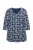 Ulla Popken Snowflake Print 3/4 Sleeve A-Line Tee Navy - Trükitud/pildiga T-särgid naistele - 