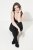 Ulla Popken 833809 Loomamustrilised sukkpüksid Must - Sukkpüksid & sokid - 