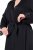 Ulla Popken 834837 Pitsiga kimono-hommikumantel Must - Hommikumantlid - 
