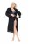 Ulla Popken 834837 Pitsiga kimono-hommikumantel Must - Hommikumantlid - 