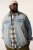 STHUGE 837222 Teksatagi rinnataskutega Helesinine - Jakid ja joped - Joped, suured suurused: 2XL – 12XL