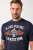 JP1880 T-Shirt Short Sleeve Chest Print Navy - T-särgid - Suured T-särgid 2XL – 14XL