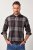 JP1880 Shirt Flannel Long Sleeve Dark Brown - Särgid - Meeste suured särgid 2XL – 8XL