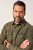 JP1880 Denim Shirt Long Sleeve Olive Green - Särgid - Meeste suured särgid 2XL – 8XL