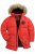 JP1880 Parka Quilted Faux Fur Hood Red - Jakid ja joped - Joped, suured suurused: 2XL – 12XL