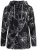 Ulla Popken 842758 Kapuutsiga lilleline fliisjakk Must - Fleece riided - 