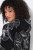 Ulla Popken 842758 Kapuutsiga lilleline fliisjakk Must - Fleece riided - 