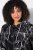 Ulla Popken 842758 Kapuutsiga lilleline fliisjakk Must - Fleece riided - 