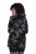 Ulla Popken 842758 Kapuutsiga lilleline fliisjakk Must - Fleece riided - 