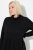 Ulla Popken 844233 Pikkade varrukatega kootud kleit Must - Kootud kleidid - 