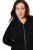 Ulla Popken 845262 Teddyjakk Must - Joped - Suured naiste jakid
