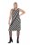 Ulla Popken 845784 Triibuline kootud kleit Must - Suvekleidid - Naiste suvekleidid suurtes suurustes
