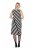 Ulla Popken 845784 Triibuline kootud kleit Must - Suvekleidid - Naiste suvekleidid suurtes suurustes