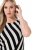 Ulla Popken 845784 Triibuline kootud kleit Must - Suvekleidid - Naiste suvekleidid suurtes suurustes