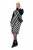 Ulla Popken 845784 Triibuline kootud kleit Must - Suvekleidid - Naiste suvekleidid suurtes suurustes