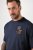 JP1880 846657 T-särk bellyfit embleemidega Tumesinine TALL - TALL T-särgid - T-särgid pikkadele meestele