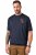 JP1880 846657 T-särk bellyfit embleemidega Tumesinine TALL - TALL T-särgid - T-särgid pikkadele meestele