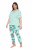 Ulla Popken 846971 Mustriline pidžaama Heleroheline - Pidžaama/Loungewear - 