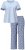 Ulla Popken 849850 Ruuduline pidžaama Helesinine - Pidžaama/Loungewear - 