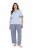 Ulla Popken 849850 Ruuduline pidžaama Helesinine - Pidžaama/Loungewear - 