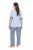 Ulla Popken 849850 Ruuduline pidžaama Helesinine - Pidžaama/Loungewear - 