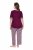 Ulla Popken 849850 Ruuduline pidžaama Marjapunane - Pidžaama/Loungewear - 