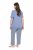 Ulla Popken 850045 Lühikeste varrukatega pidžaama Helesinine - Pidžaama/Loungewear - 