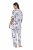 Ulla Popken 850441 Mustriline pidžaama Luuvalge - Pidžaama/Loungewear - 