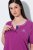 Ulla Popken 850864 Ruuduline 3-osaline pidžaamakomplekt Violetne - Pidžaama/Loungewear - 