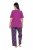 Ulla Popken 850864 Ruuduline 3-osaline pidžaamakomplekt Violetne - Pidžaama/Loungewear - 