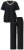 Ulla Popken 851245 Triibuline pidžaama Must - Pidžaama/Loungewear - 