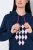 Ulla Popken 851749 Kapuutsiga ruuduline kodukleit Tumesinine - Pidžaama/Loungewear - 