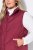 Ulla Popken 851833 Tepitud vest püstkraega Punane - Vestid - 
