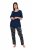 Ulla Popken 852577 Mustriline pidžaama Tumesinine - Pidžaama/Loungewear - 