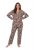 Ulla Popken 852649 Särgikraega mustriline pidžaama Pruun - Pidžaama/Loungewear - 