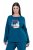 Ulla Popken 852710 Pikkade varrukatega kodune pusa Petrool - Pidžaama/Loungewear - 
